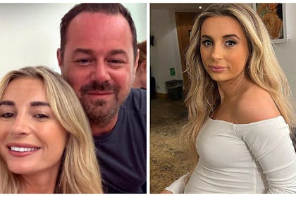 Left: Dani Dyer with her dad, the actor Danny Dyer Right: Pregnant Dani Dyer 
