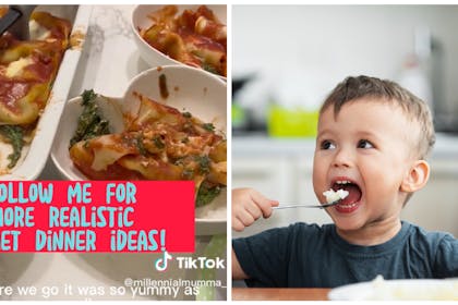 Dinner / child eating dinner