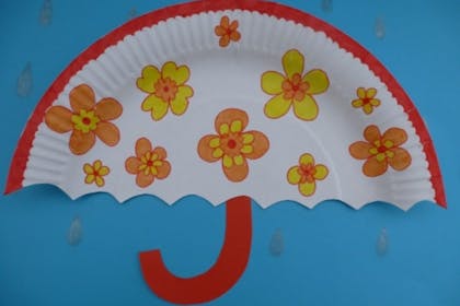 Paper plate umbrellas