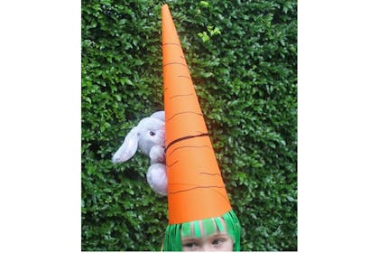 Giant carrot cone hat for Easter