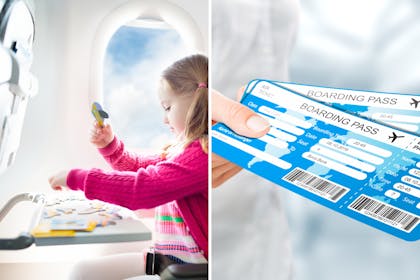 Child on plane / boarding passes