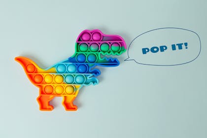 Dinosaur shape pop it stress toy