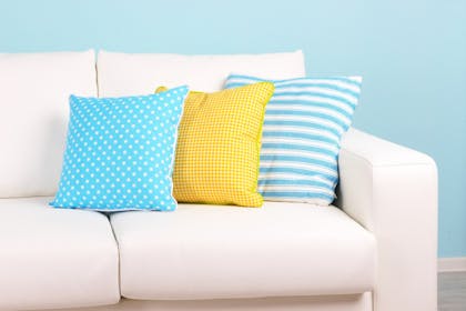 Cushions on sofa