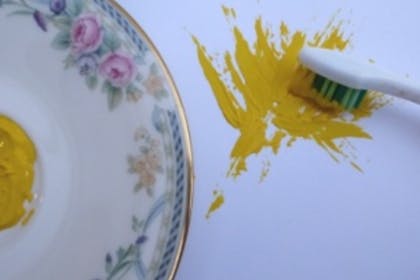 How to make toothbrush paintings