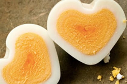 14. Heart-shaped boiled egg