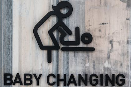 baby changing room sign