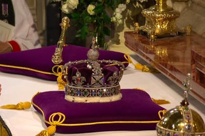 The Queen's orb, crown and sceptre