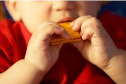Child eating a cracker