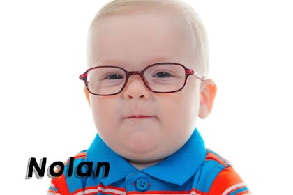 little boy with glasses
