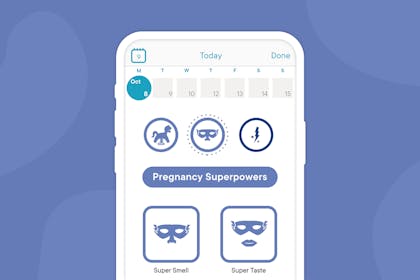 Screenshot of Clue app in pregnancy mode