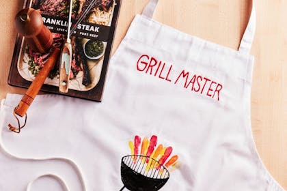 Homemade grilling apron