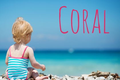 baby looking at sea - Coral baby name
