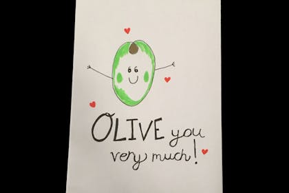 olive Valentine's card