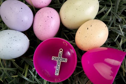 Easter eggs with cross