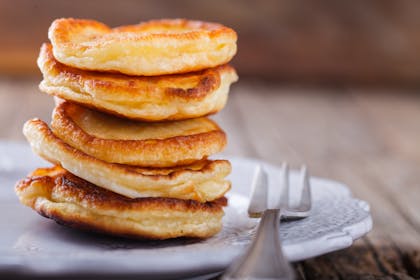 Mini cheese and sweetcorn pancakes