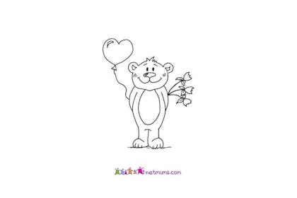 Cute bear Valentine's card