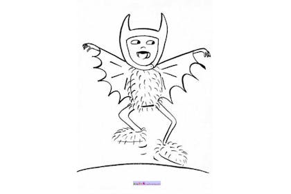 Halloween colouring page of halloween costume 