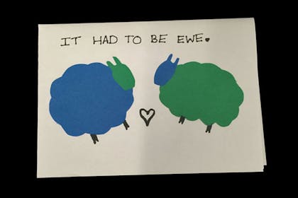 sheep Valentine's card