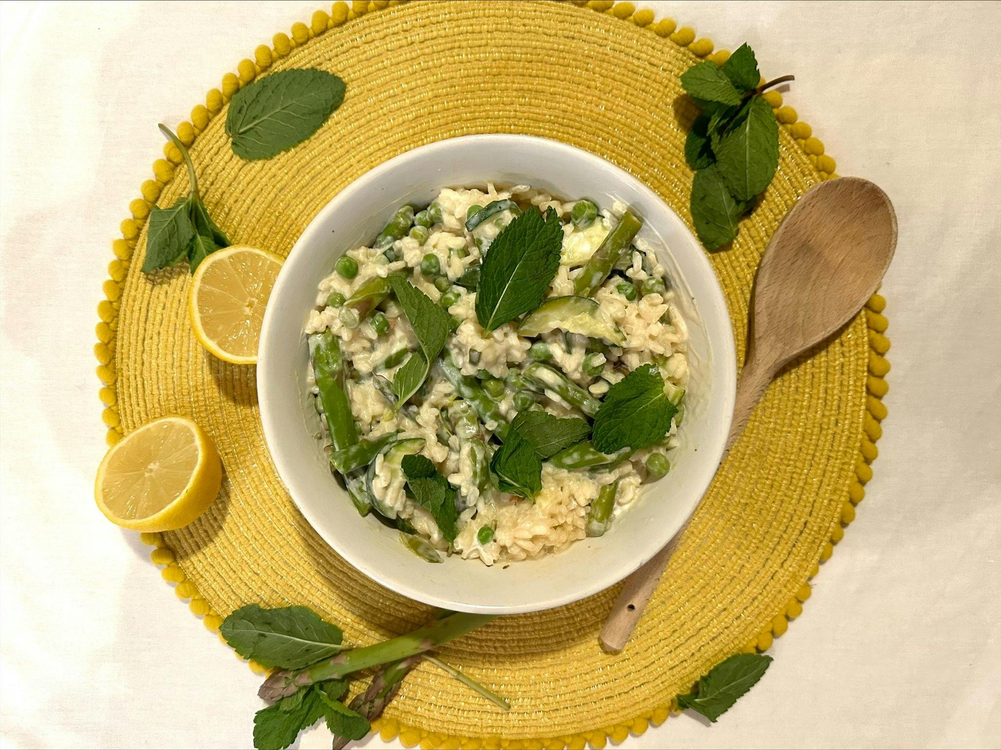 Microwave seasonal vegetable risotto recipe Netmums