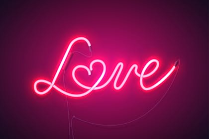 'Love' neon sign