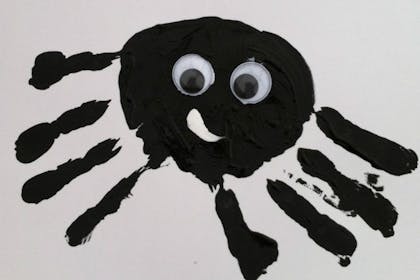spider made from hand prints