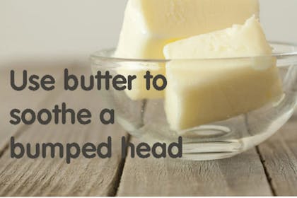 butter blocks in glass dish