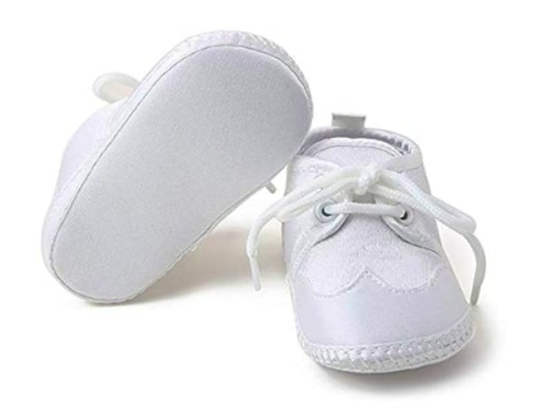 white infant dress shoes