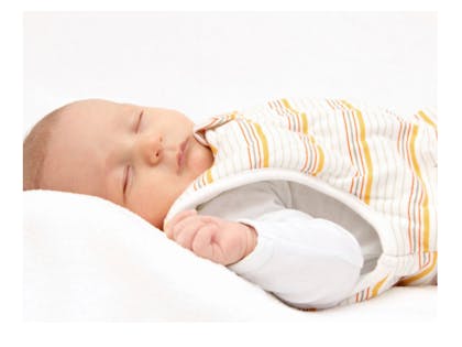 baby sleeping in sleeping bag