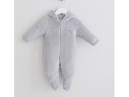 5. Personalised Baby Onesie - Grey Fleece, £32