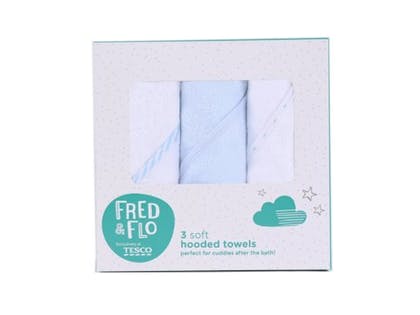 Hooded baby best sale towels tesco