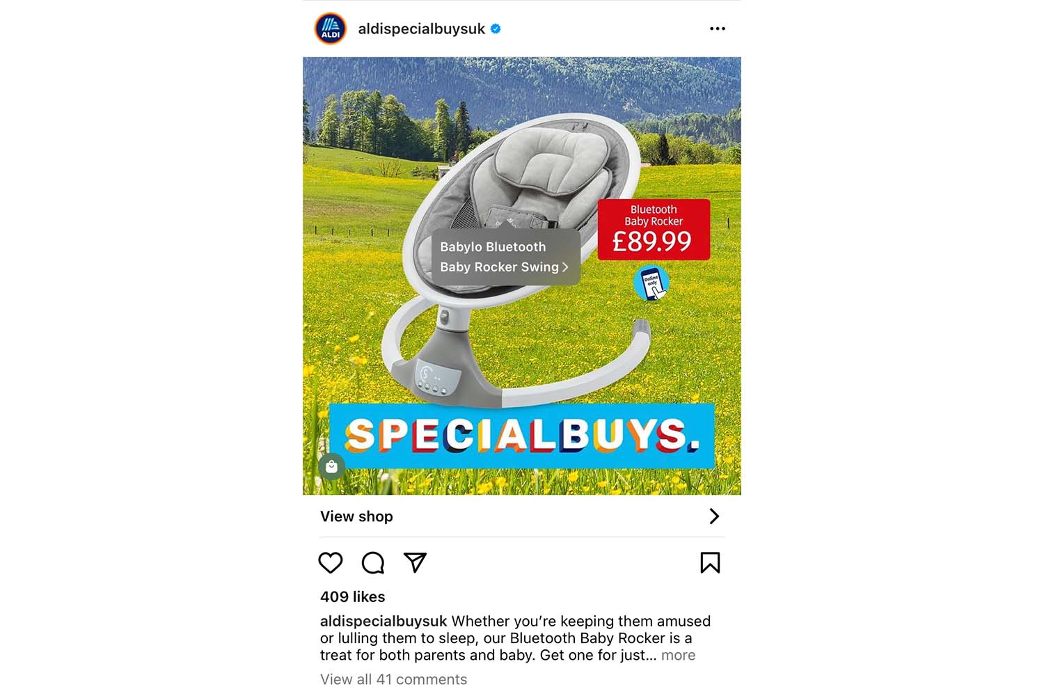 Aldi baby online rocker