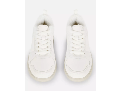 White fleece lined trainers