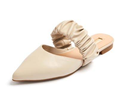 6. Pointed Ruched Mules, £10