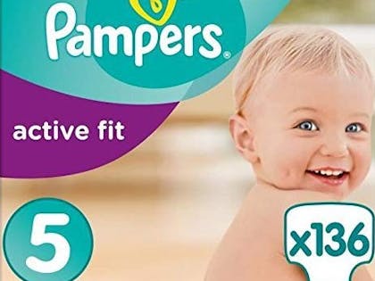2. Pampers Active Fit Nappies (136-pack)