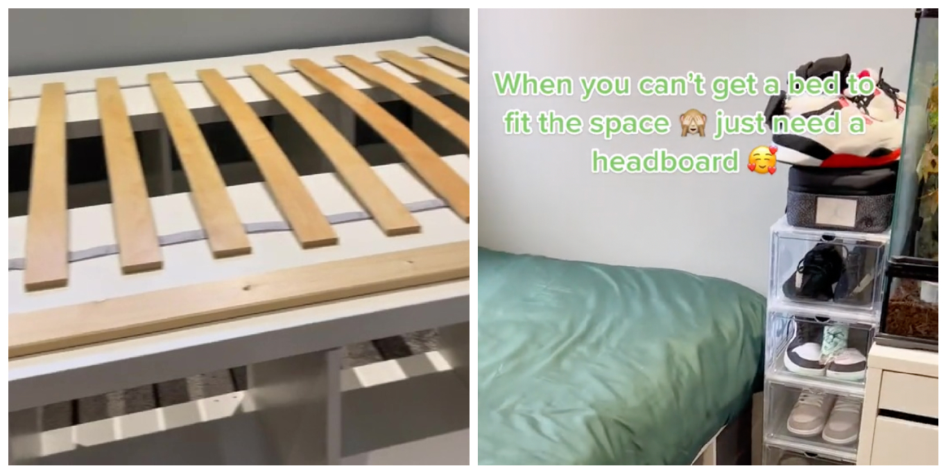 Mum shares GENIUS way to create space for bed and storage in son's TINY