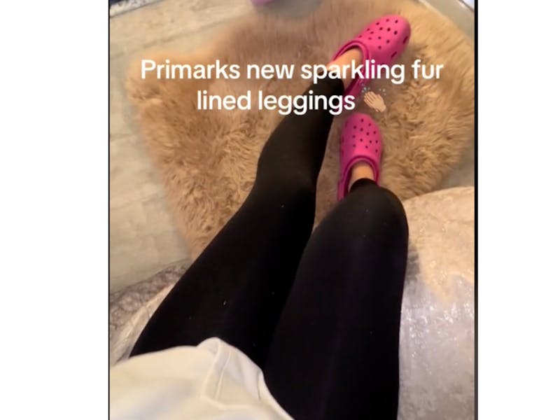 Primark Velvet Plush Leggings Faux Fur Lined All sizes Black