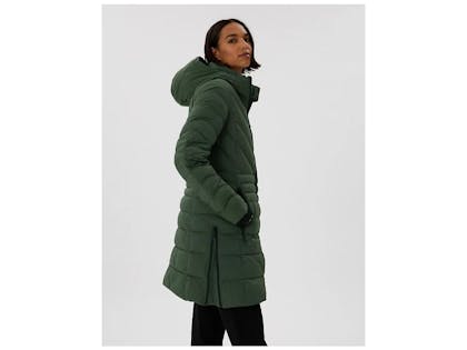 hooded puffa coat