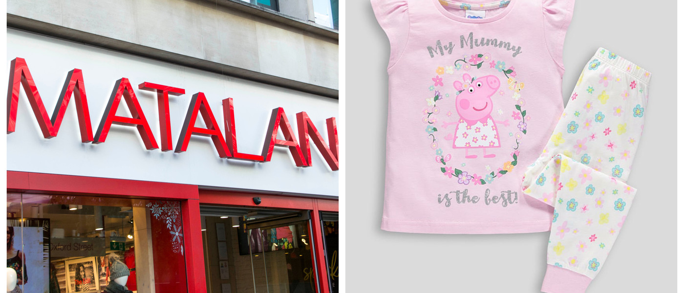 Peppa pig best sale pjs matalan