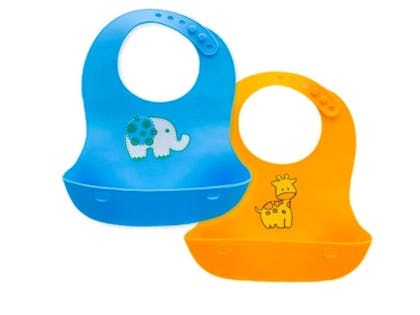 1.  Waterproof Soft Silicone Bibs (two-pack)