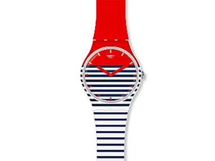 Blue, red and white Swatch Maglietta watch