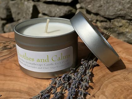 1. Lavender and Clary Sage Oil Aromatherapy Candle