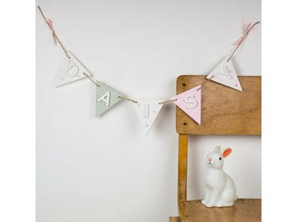 7. Personalised Wooden Bunting, £15
