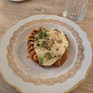 A dish at L'AbenFant resataurant in Dijon, France