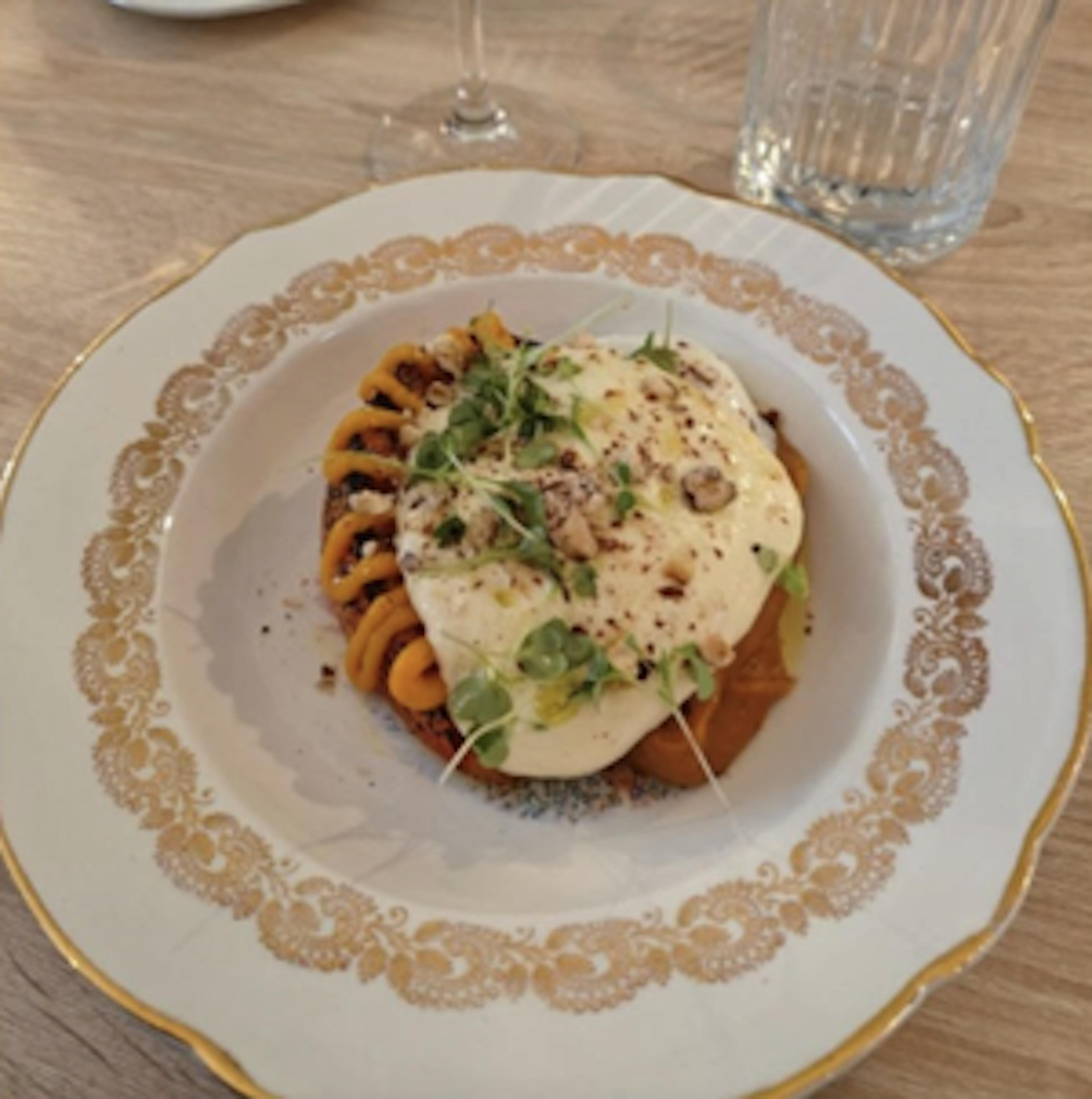 A dish at L'AbenFant resataurant in Dijon, France