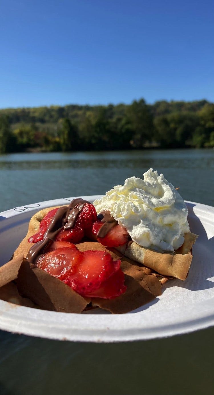 Nutella and strawberries crêpe at Veronika's Pastries