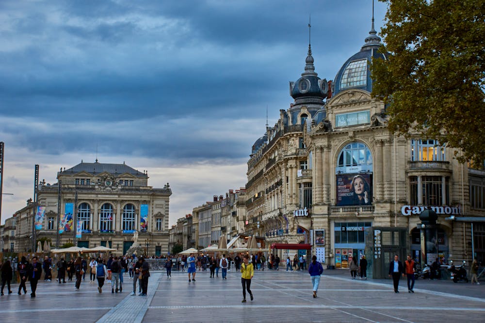 Grande place de la ville de Montpellier