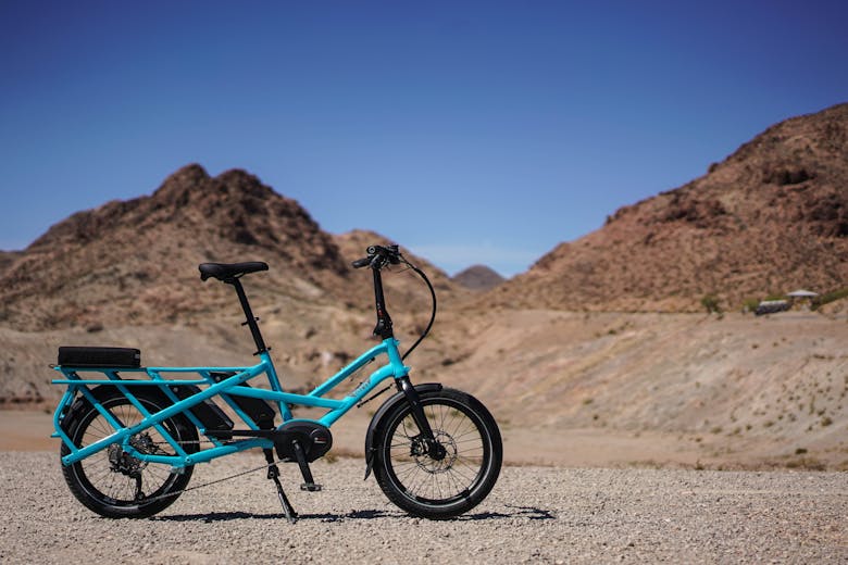 Vélo cargo dans le paysage