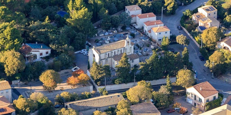 Cournonsec, près de Montpellier, vue du ciel