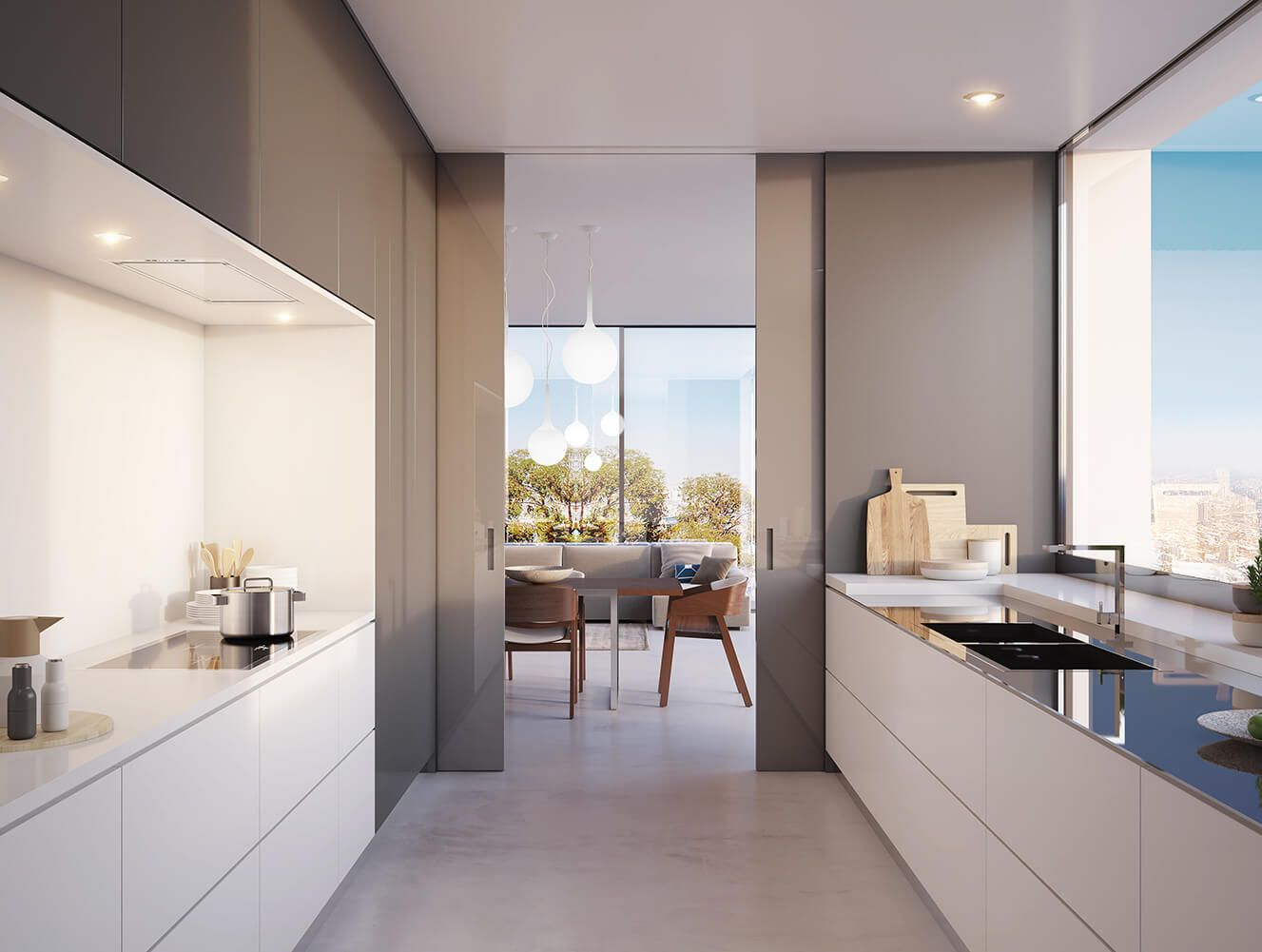 Porta d'interni Linvisibile Marea aperta