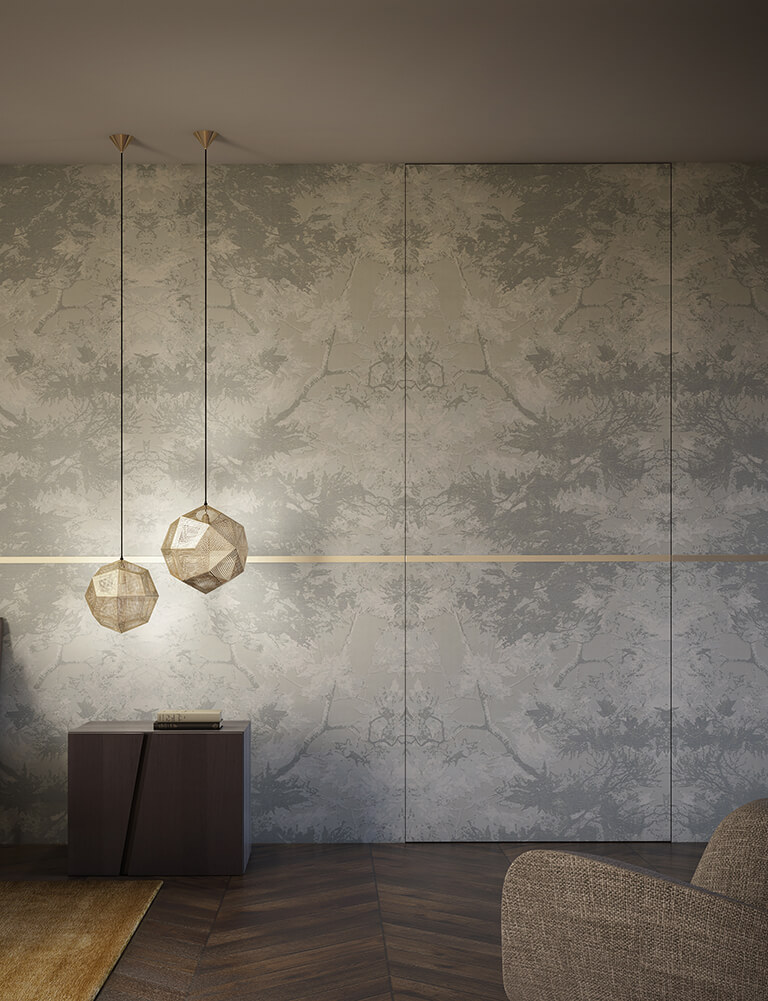 Porta d'interni Linvisibile Alba Filo chiusa